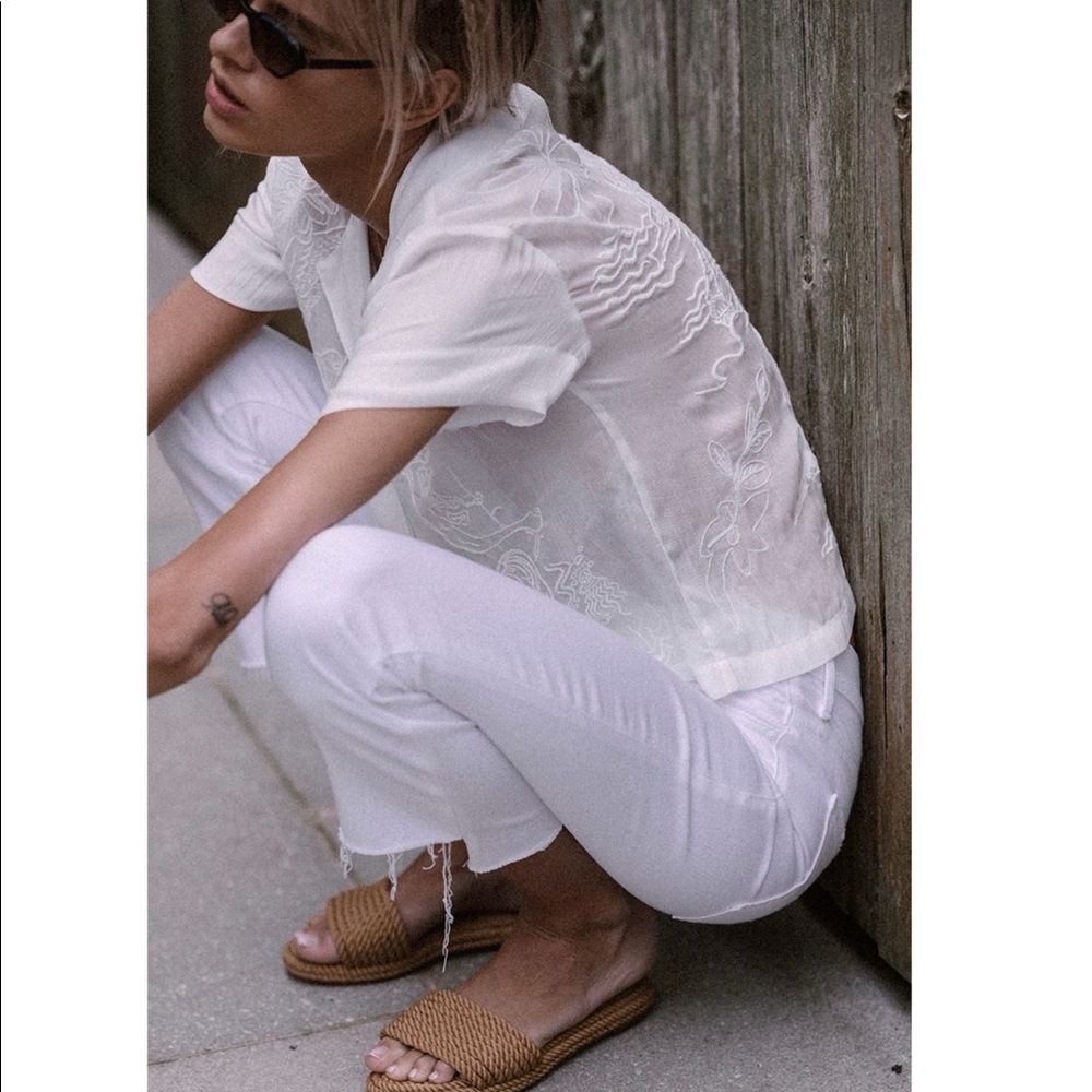Mother Insider Crop Step Fray Jeans / 28 (fits more like a 26) glass slipper
